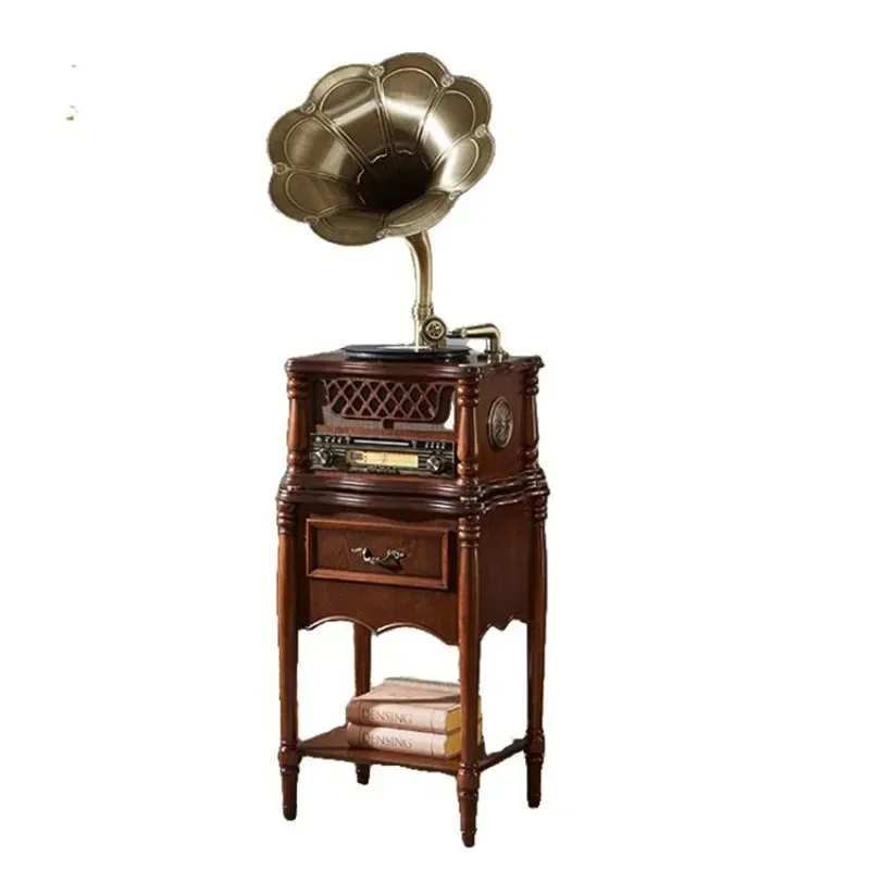Durable and Of High Quality Creative Phonograph Real Wood Restoring Ancient Film Recording Ways of Loudspeakers