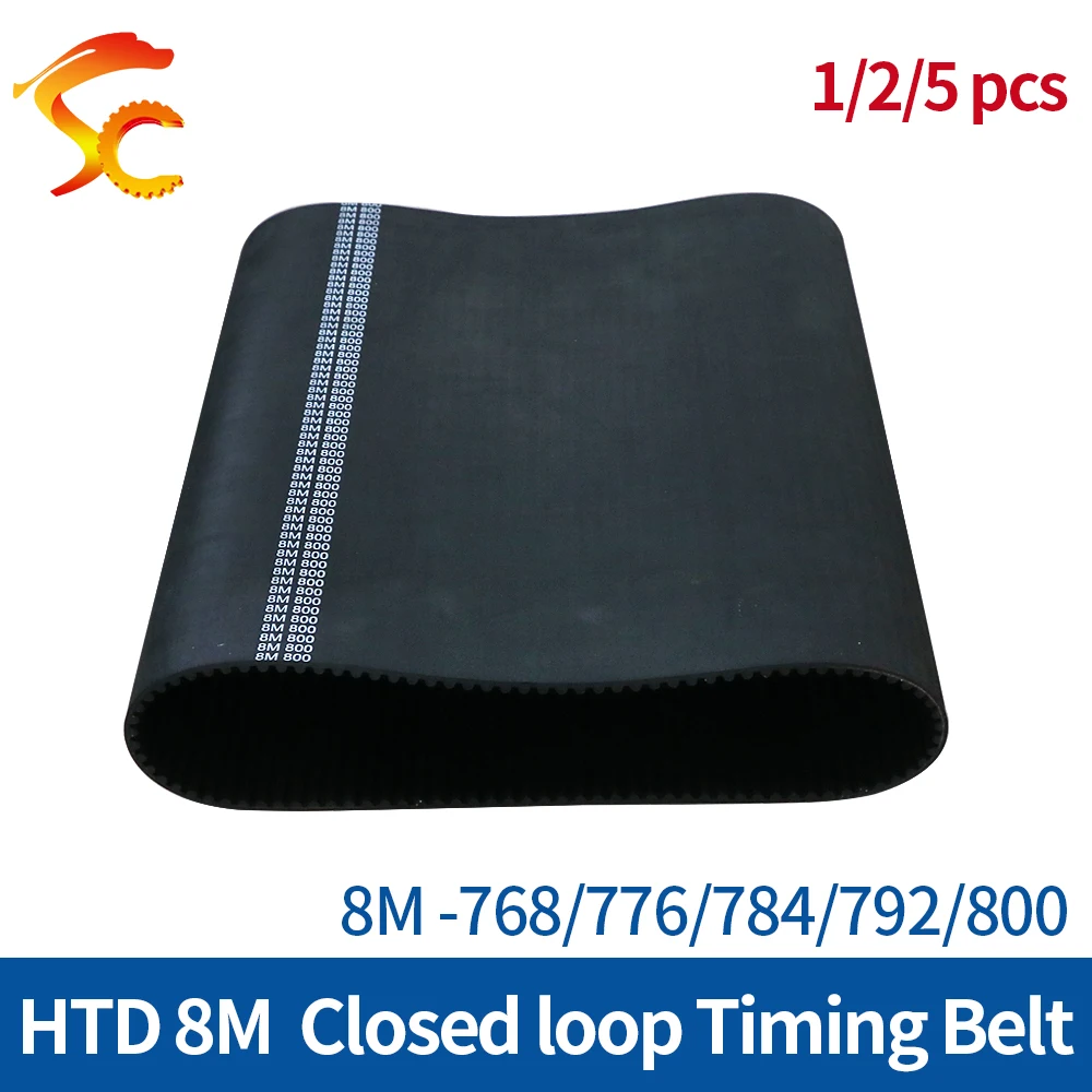 

ONEFIRE HTD 8M 768/776/784/792/800 Timing Belt Width 20/25/30/40mm Pitch 8mm Rubber 8M Synchronous Closed loop belt