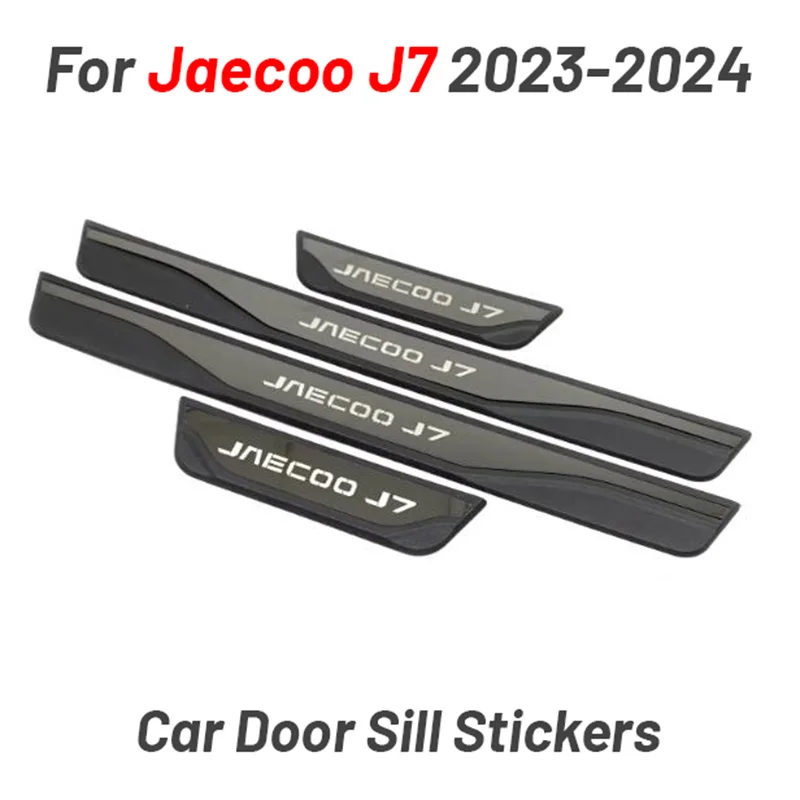 

For Jaecoo J7 Chery Car Door Sill Scratch Protection Stickers Stainless Steel Step Pad Trim Automobiles Parts Accesories