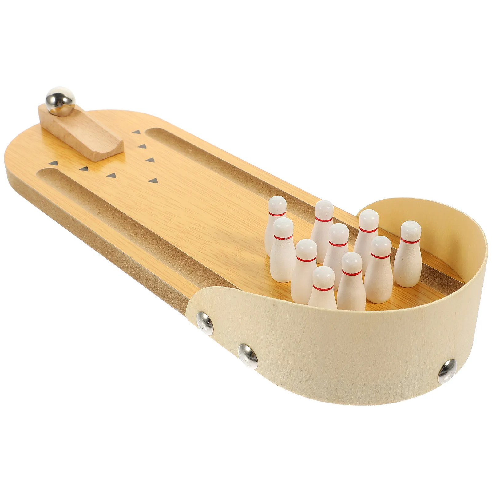 

1Set Wood Mini Bowling Desktop Game Educational Interactive Parent Child Activity Elderly Game Prevents Senile Desktop Bowling