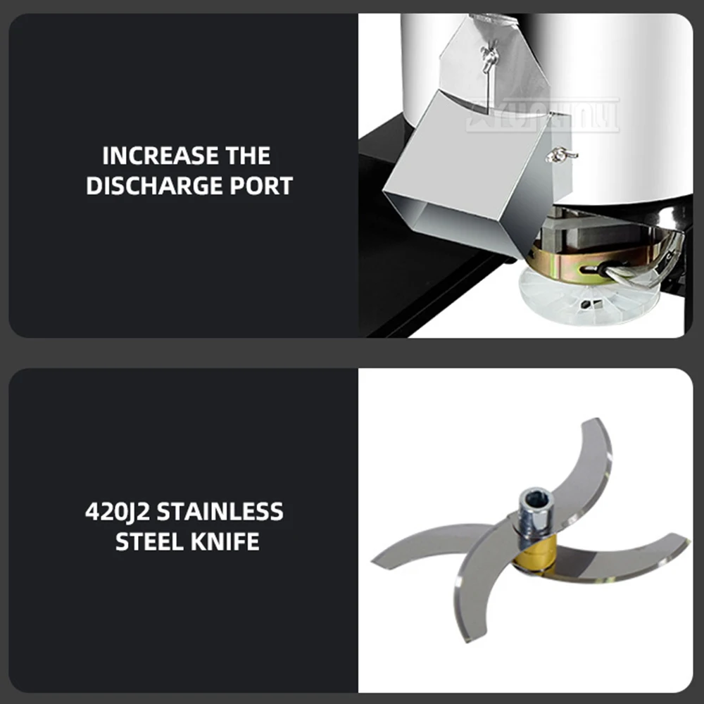 Trituratore di verdure ad alta potenza Set completo di macchine per mangimi per erba multifunzione in acciaio inossidabile per uso cucina