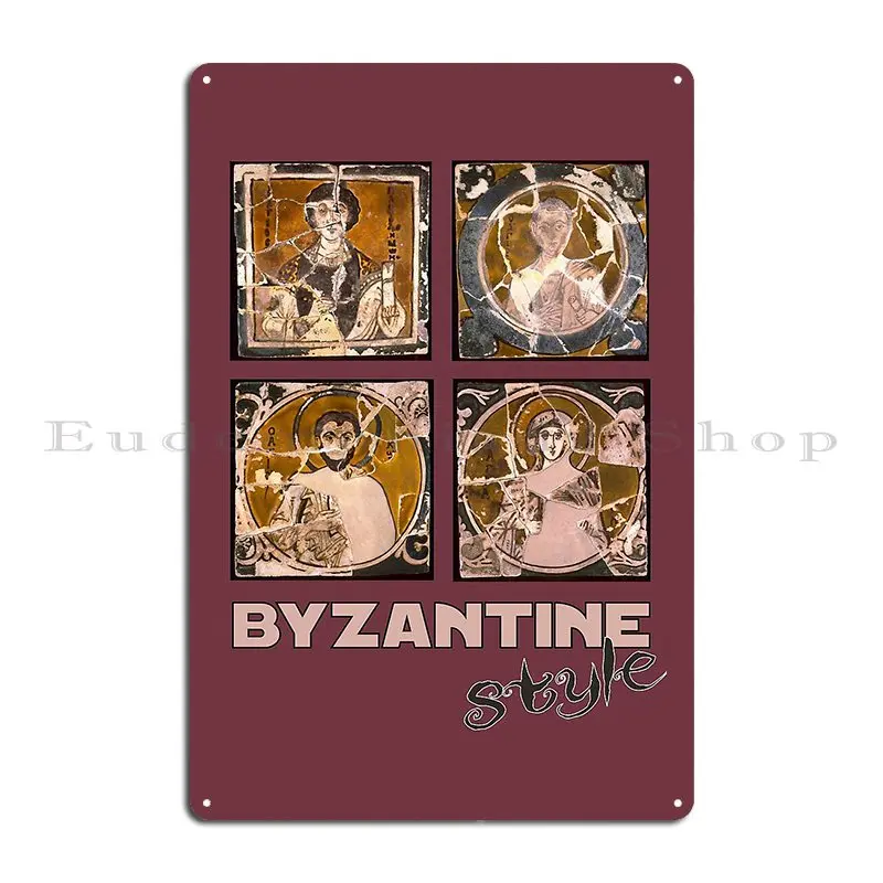 Byzantine Style Metal Plaque Poster Party Plates Retro Print Create Kitchen Tin Sign Poster