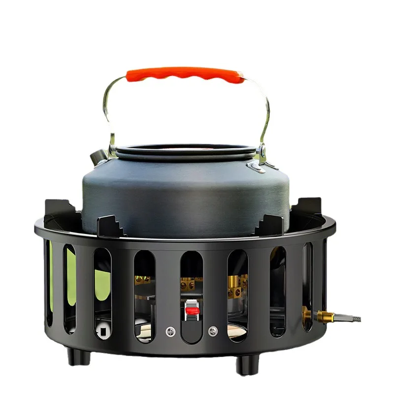 Portable camping outdoor seven star stove fierce stove camping cassette gas gas portable camping cookware set