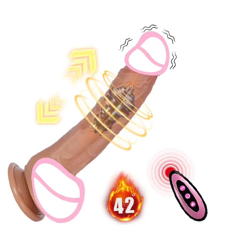 Realistic Thrusting Dildo Vibrator Sex Toys for Women Rotating Anal Dildo Heating Giant Gay Adult Telescopic 10 Vibration Modes