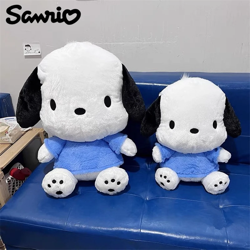 Large Size Sanrio Pochacco Cartoon Stuffed Doll Pillow Anime Kawaii Soft Plush Toy Sofa Cushion Plushie Christmas Gift For Girls