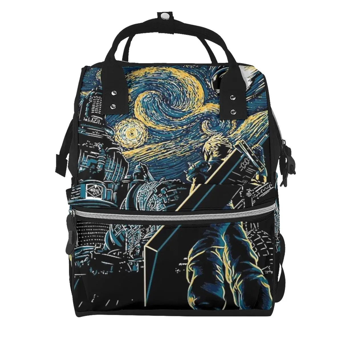 Starry Fantasy Van Gogh (2) Student Backpack School Bag Hiking Travel Daypack for Men Women Bookbag Shoulder Bags