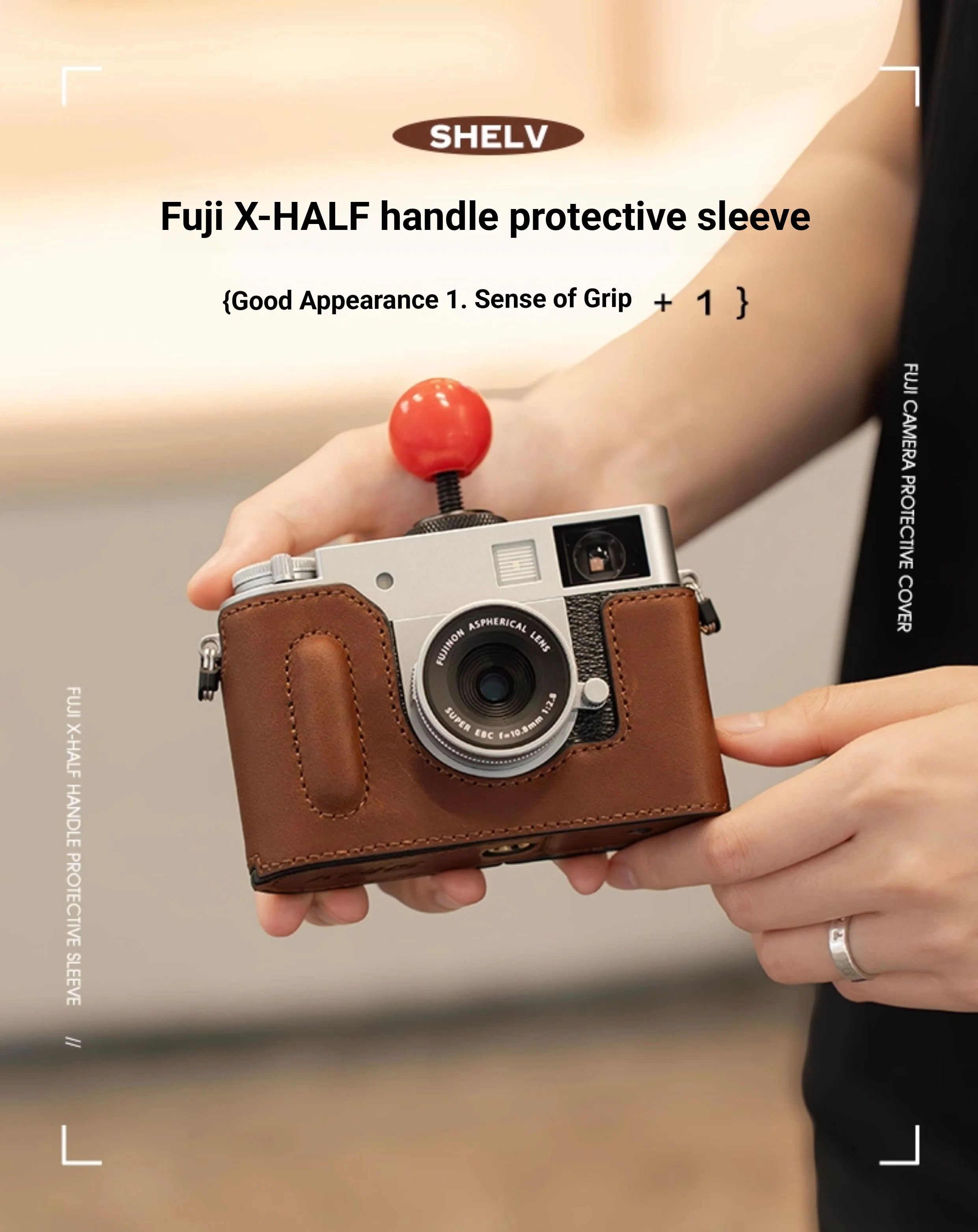 

Сумка для фотоаппарата Fuji X-Half, защитный чехол, ручка, ремешок из натуральной кожи, аксессуары для плечевого ремня.