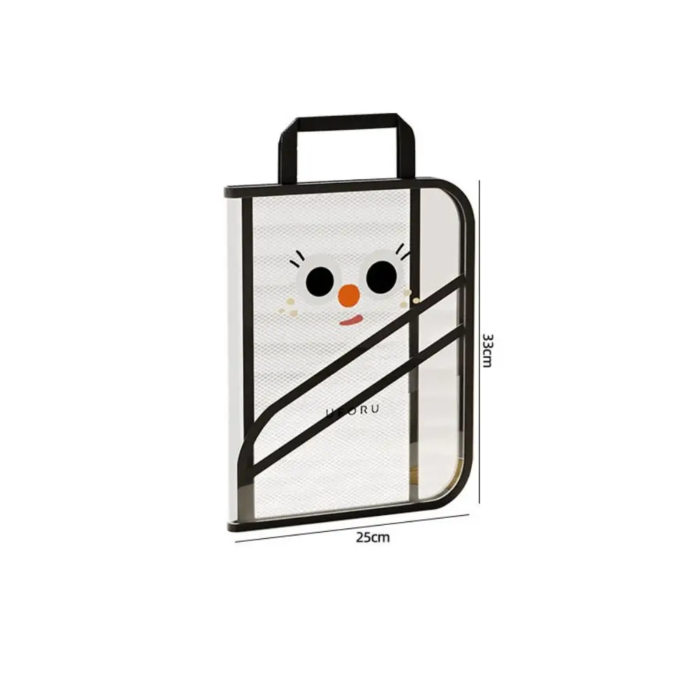 Cute High-capacity Book Storage Bag Foldable Waterproof Portable File Bag Dustproof PVC Handheld Bag Travel