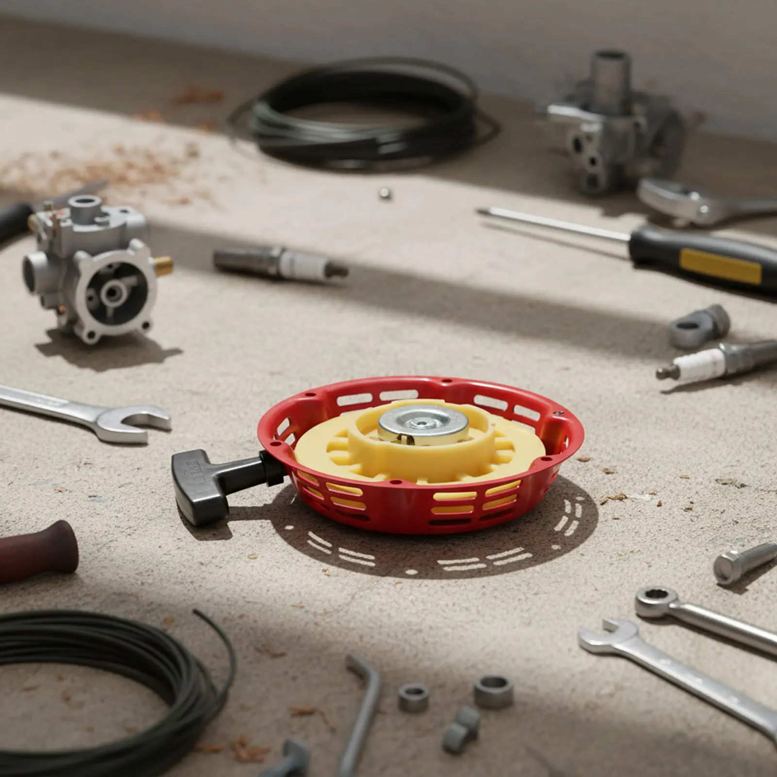 

Ручной стартер, совместимый с GX120 GX140 для GX160 GX168 для двигателей GX200 для небольших газонокосилок и генераторных двигателей