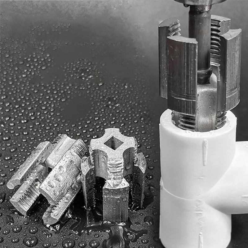 New Style Integrated Internal and External Pipe Threading Tool Electric Drill Compatible 4-Point 6-Point Water Pipe Cutting Tool