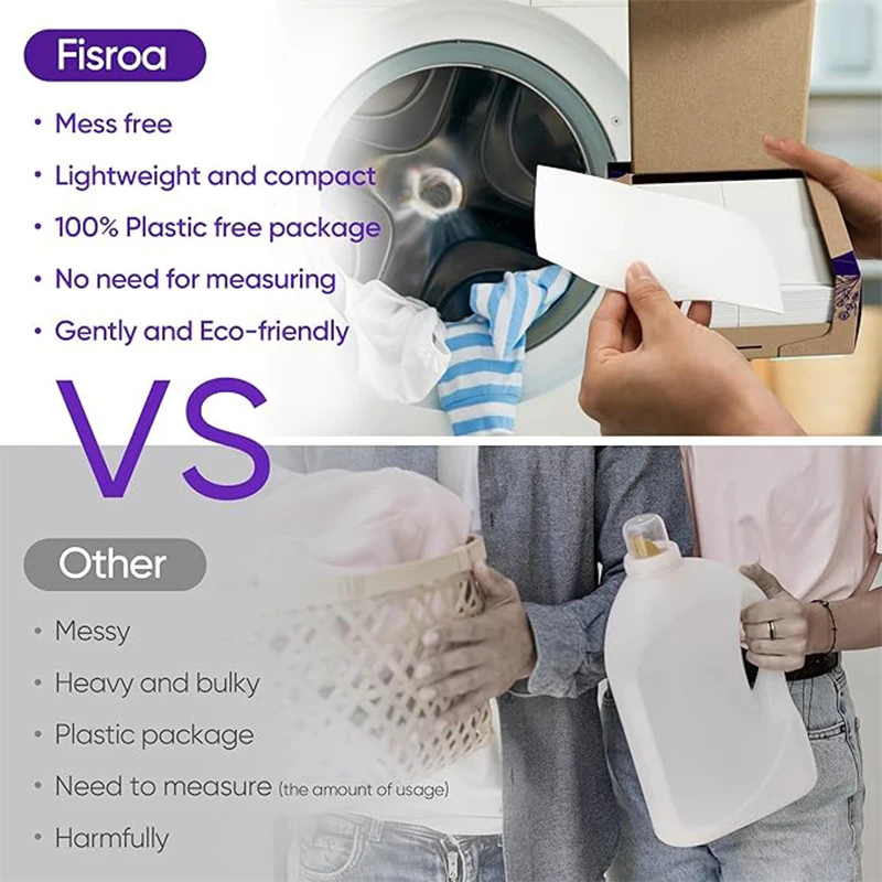 32-Sheet Laundry Detergent Sheets Laundry Bubble Wrap Cleaning Stain Removal and Fragrance-Retaining Laundry Sheets No Residue