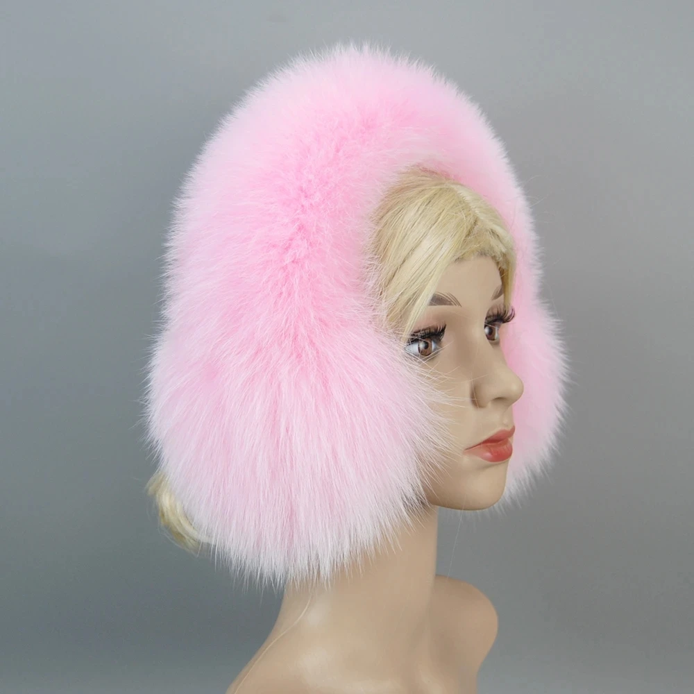 Real Fox Fur Earmuffs Cute Soft Plush Earmuffs Winter Warm Earmuffs Women's Men's Earmuffs Outdoor Cold Protection Earmuffs