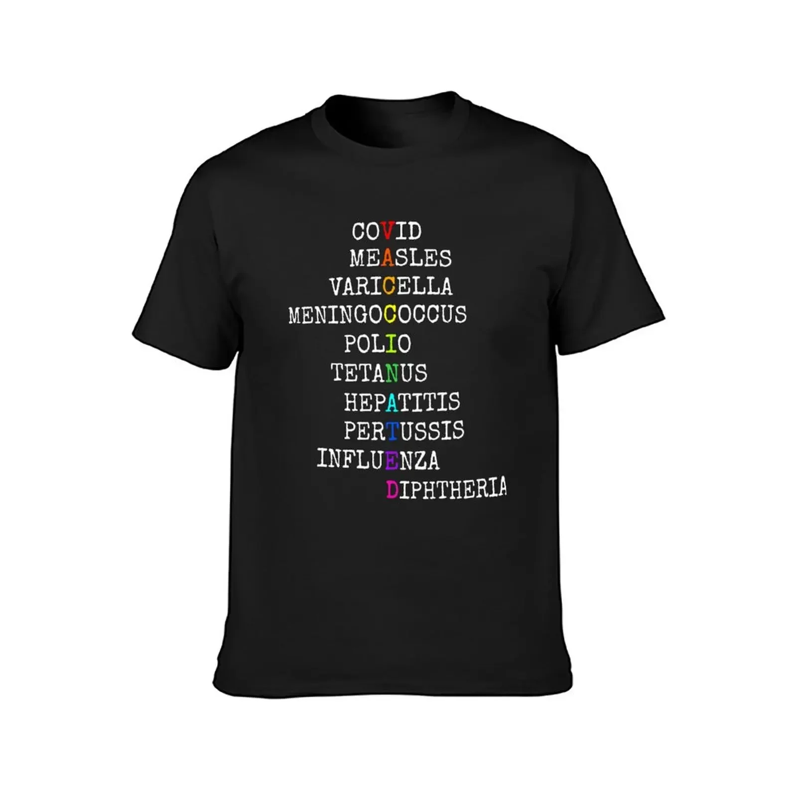 Rainbow Vaccinated, Pro Vaccines Nurse,Vaccines Saves Lives T-Shirt tees cotton graphic tees men clothing