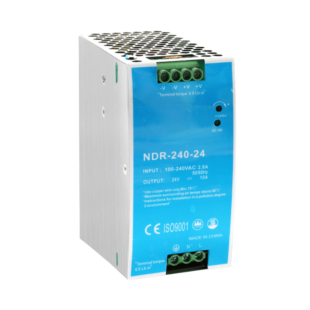 

240W 24V 10A NDR - 240-24 Controller Rail Power Supply