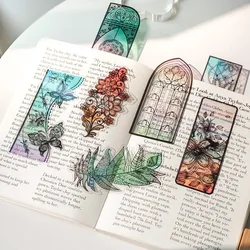 6 pcs/set Butterfly Feather Flower Dreamcatcher Bookmark PVC Matte Reading Book Mark Retro Book Page Marker Stationery Supplies