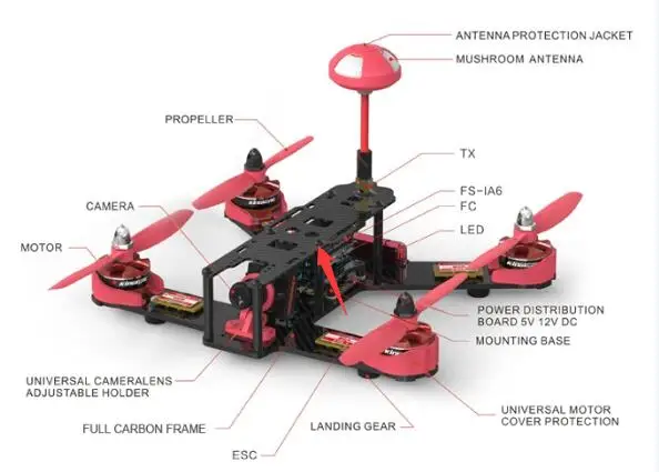 KingKong 210GT X Frame Racing Drone carbon fibre Second floor board top plate for 210 220 QAV FPV frame kit repair