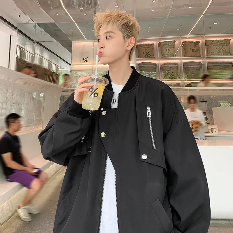 

American Sle Street Baseball Jaet Men's Spring Autumn Irregular Workwear Coat Trendy Loose Large Size Outerwear