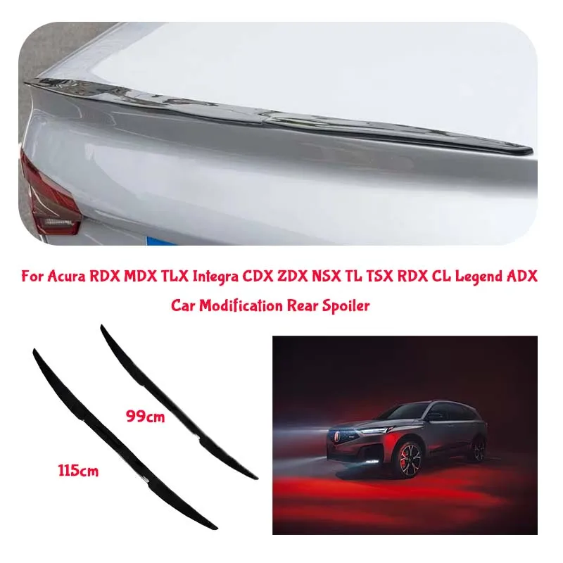 For Acura PVC Material Car Special Tail Wing Punch-Free Integrated Paste Auto Spoiler car wing