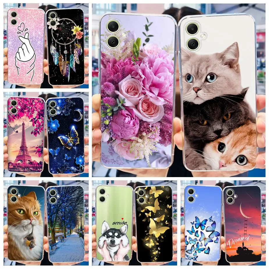 For Samsung Galaxy A05 Case SM-A055F Cute Painted Back Cover Phone Case For Samsung A05 A 05s Galaxy A05s Soft TPU Fundas Bumper