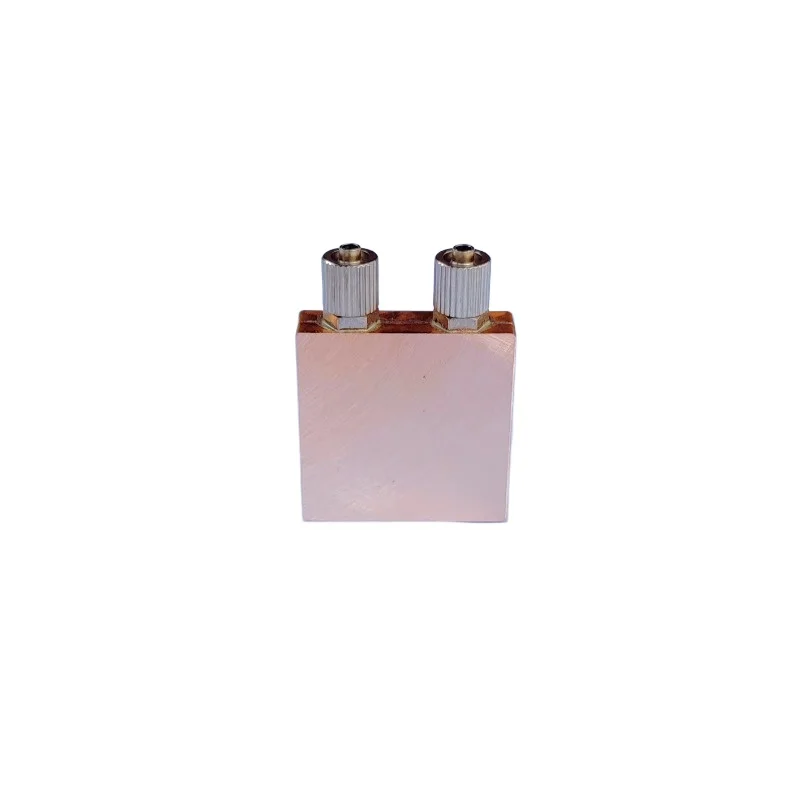 For Copper Miniature Pure Copper Side Water Cooling Head CPU Semiconductor Refrigeration Notebook Radiator 40-40 Water Cooling