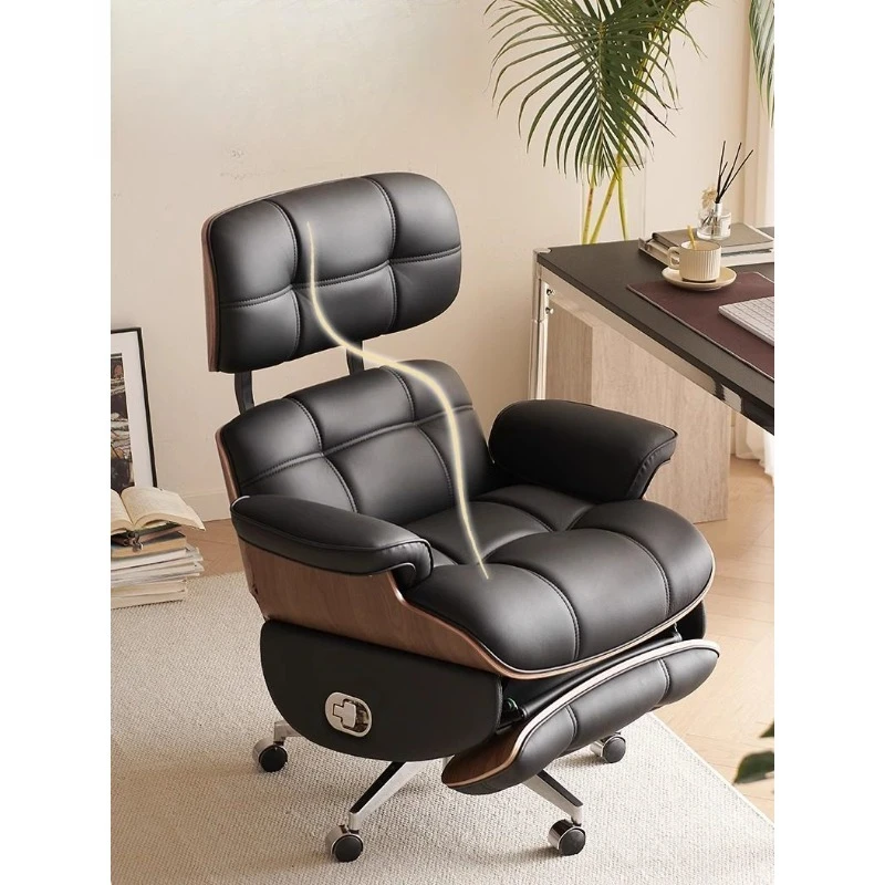 

Smart electric recliner boss charging office chair study home computer chair vintage leather large class