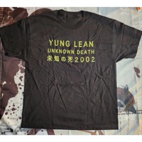 Yung Lean Unknown Death 2002 Album Tour T Shirt Man Fashion Casual Short Sleeve T-shirts Unisex High Quality Cotton Tshirt