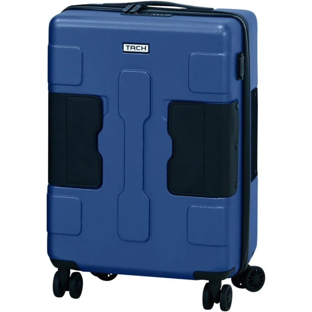 20 Inch Hard Shell Spinner Luggage with Built-In Connecting System - Carry On Travel Bag for Efficient Mobility