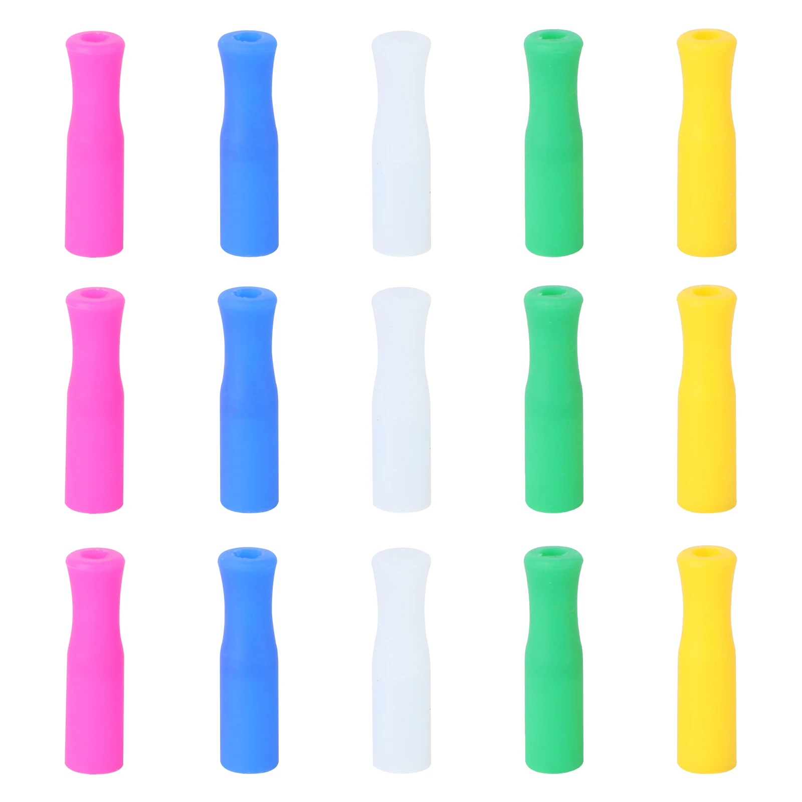 

25PCS Silicone Straw Tips Cartoon Toppers Cover Stainless Steel Straws Reusable Transparent Heat Resistant Safe