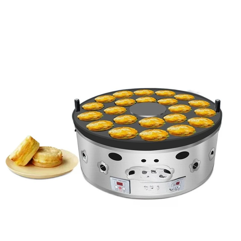 

Stall commercial hole non-stick pan wheel cake machine red bean cake machine hole gas egg meat burger furnace
