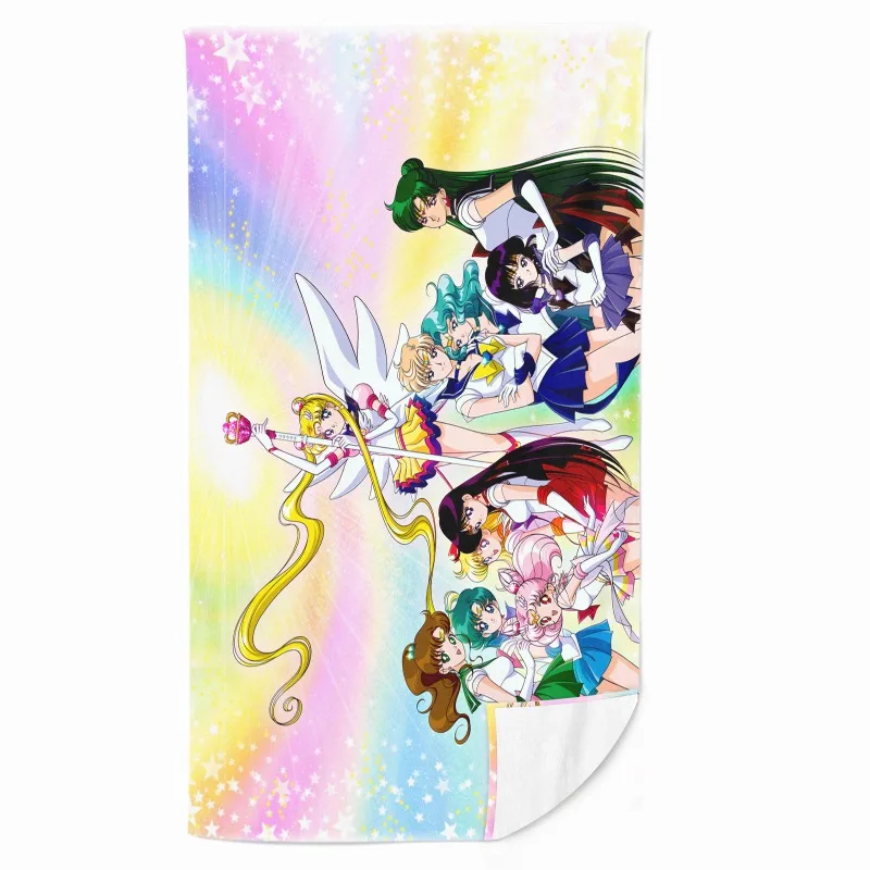 

Spot Cartoon Animation Pretty Soldier Sailor Moon Fitness Running Sweat Practical Beach Towel Swimming Bath Towel Anime Model