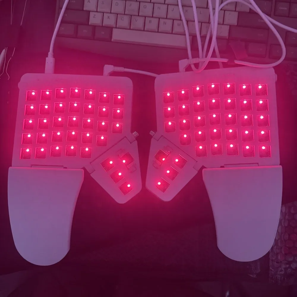 Moonlander Split Keyboard Kit Custom Wired Single-mode Ergodox Keyboard Hot Swap RGB Split Mechanical Keyboard VIAL QMK Keymap