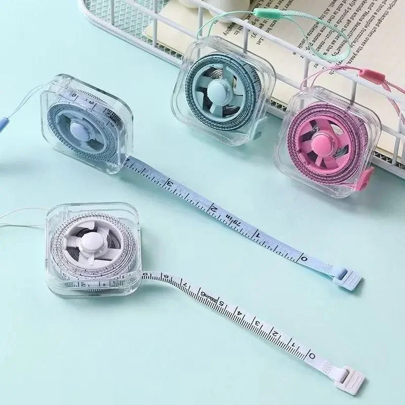 Kawaii Macaron Color Mini Tape Measure, Pocket Retractable Soft Measuring Ruler, Cute Stationery Gift For Students Sewing Craft view 3