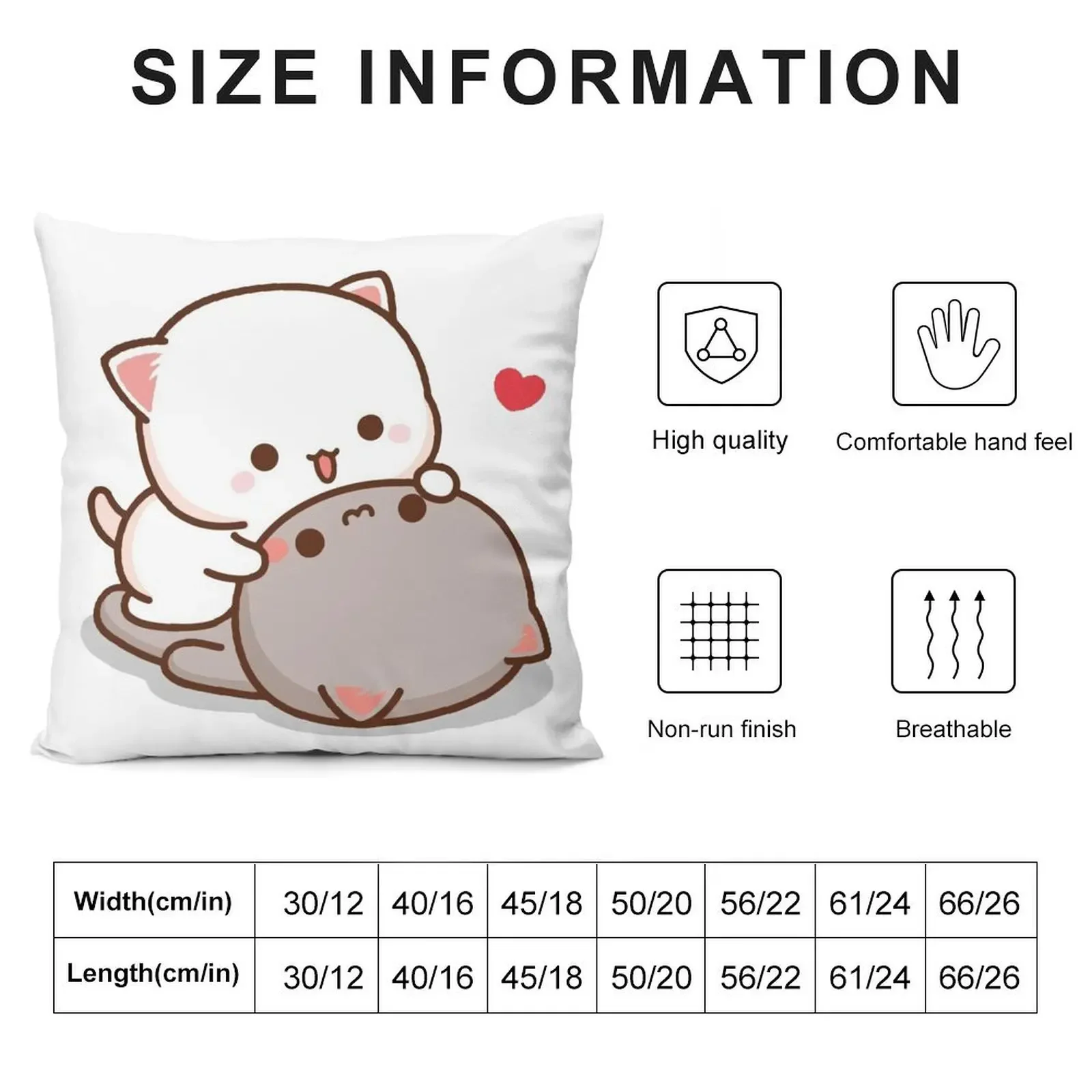 Mochi Mochi Peach Cat cartoon Throw Pillow Couch Pillows Ornamental Pillow Decorative Cover For Living Room pillow