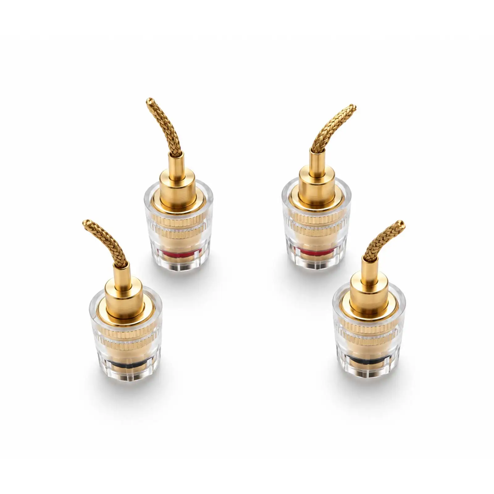 4 szt. 4mm żeńskie złącze bananowe na 2mm pozłacane złącze kabla HIFI wtyczka adaptera — zdjęcie produktu 5