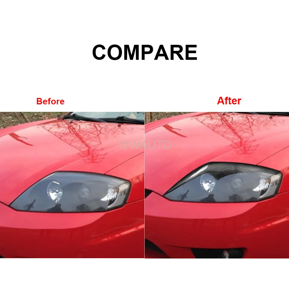 Headlight Eyelids for Hyundai Genesis Coupe 2003~2006 Headlamp Eyebrow Sticker Decoration Car Light Front Lamp Strip Trim