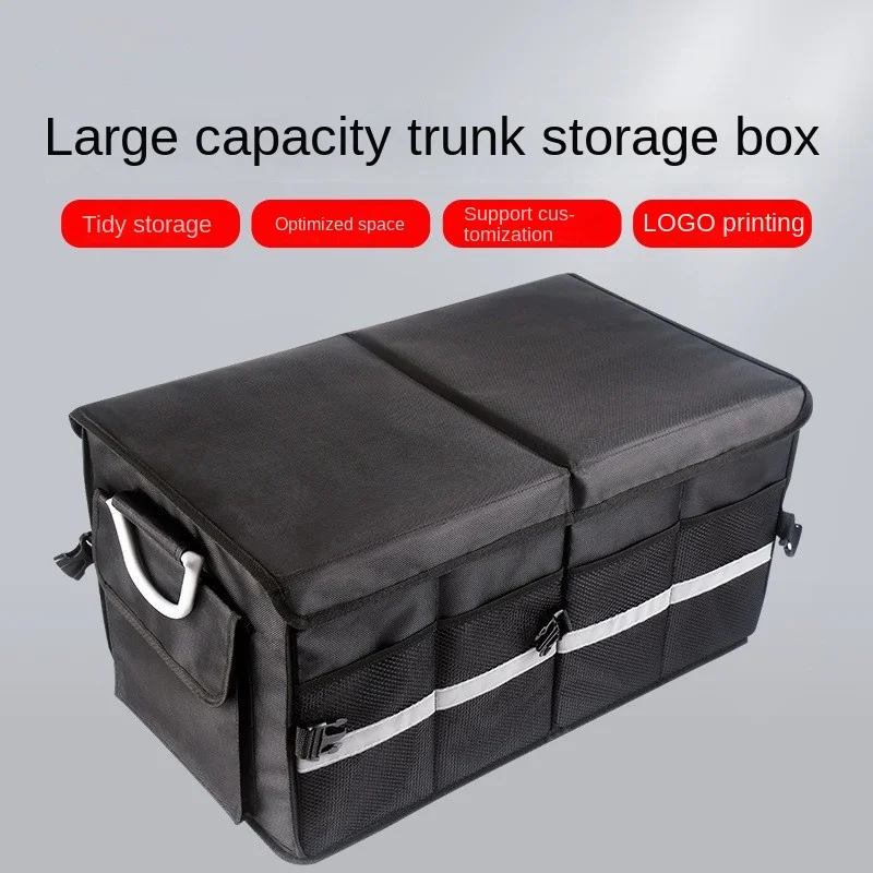 Car storage box 1680D Oxford cloth removable independent space adjustment foldable