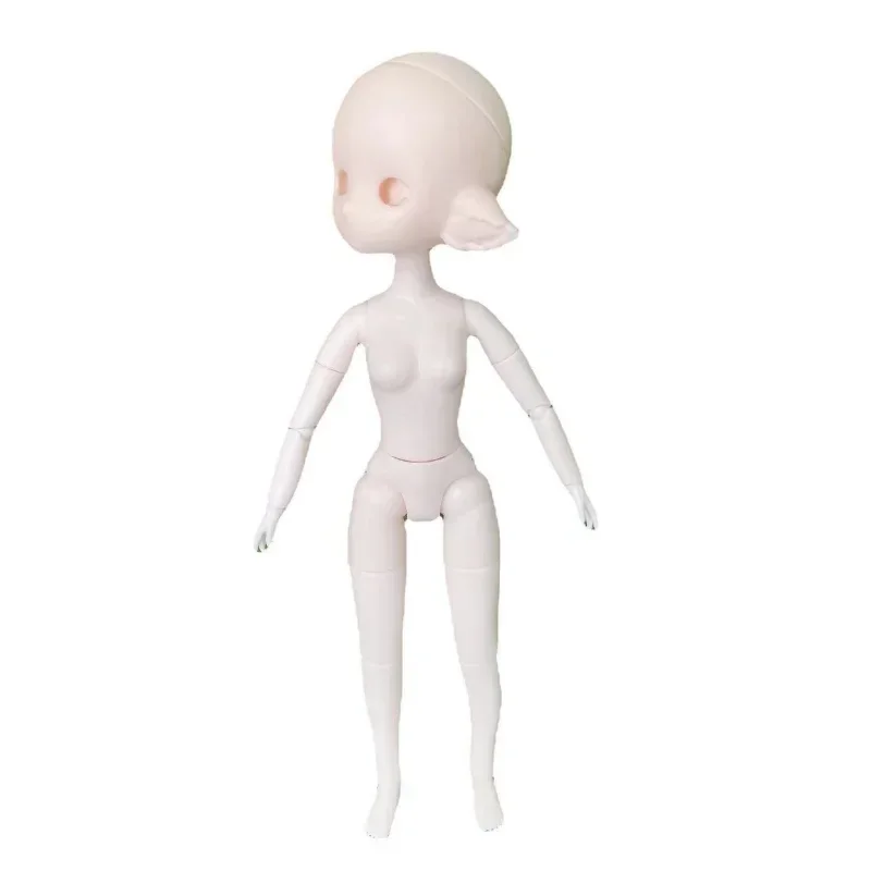 1/6 BJD 인형 18 가동 관절 큰 귀 인형, 일반 피부 누드 바디, 메이크업 없는 DIY, 소녀 놀이 선물, 26cm