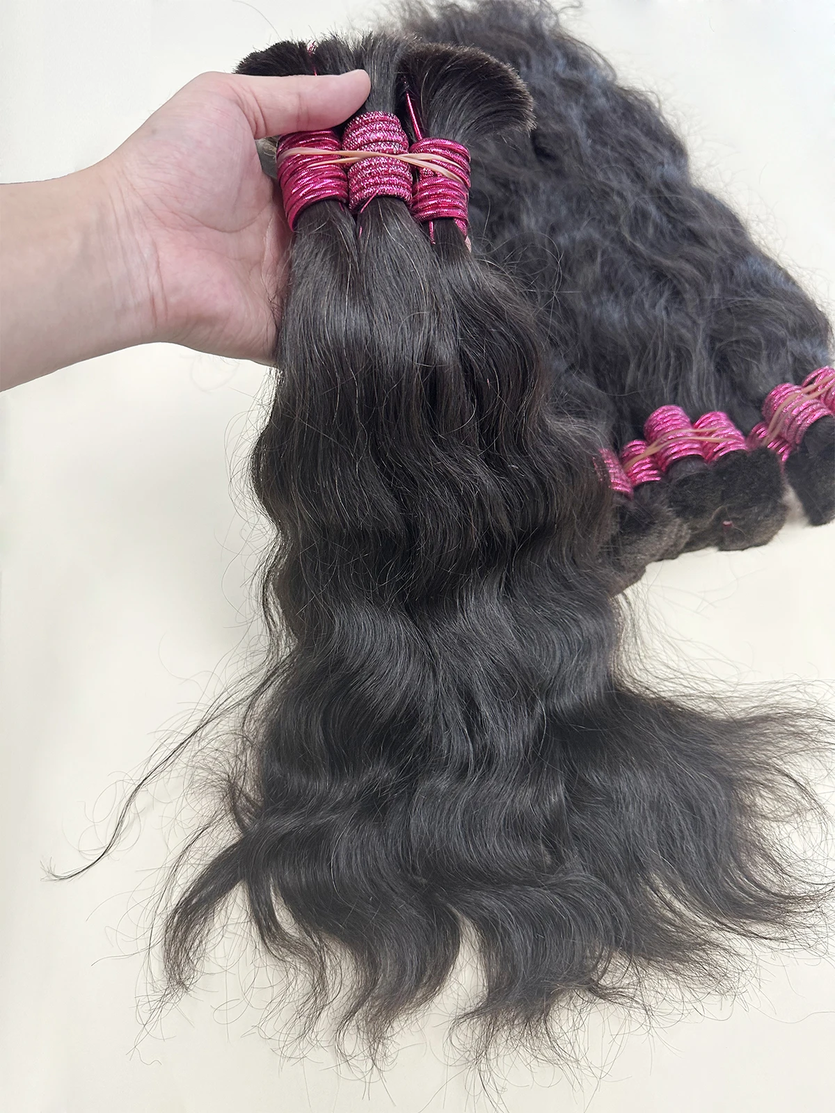 Natural Straight Bulk Human Hair For Braiding Unprocessed Indian Virgin Hair No Weft Hair Bulks Human Hair Extensions Wholesale