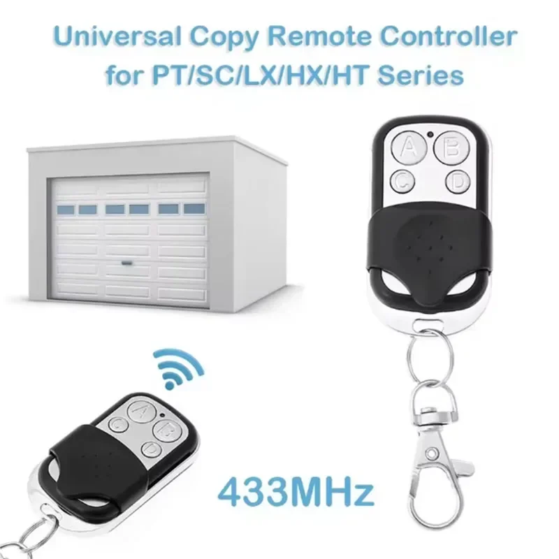

Metal Push Button Remote Control Transmitter ABCD/Unlock 4 Button Clone Remote Control Garage Gate Door Electric RF Controller