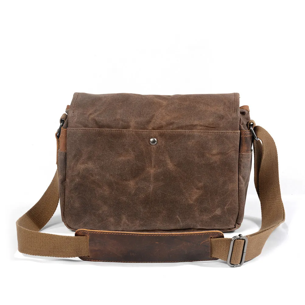 Lightweight Waterproof Canvas Camera Bag Casual Protective Shoulder Bag Travel Daily Storage Anti-Theft Camera
