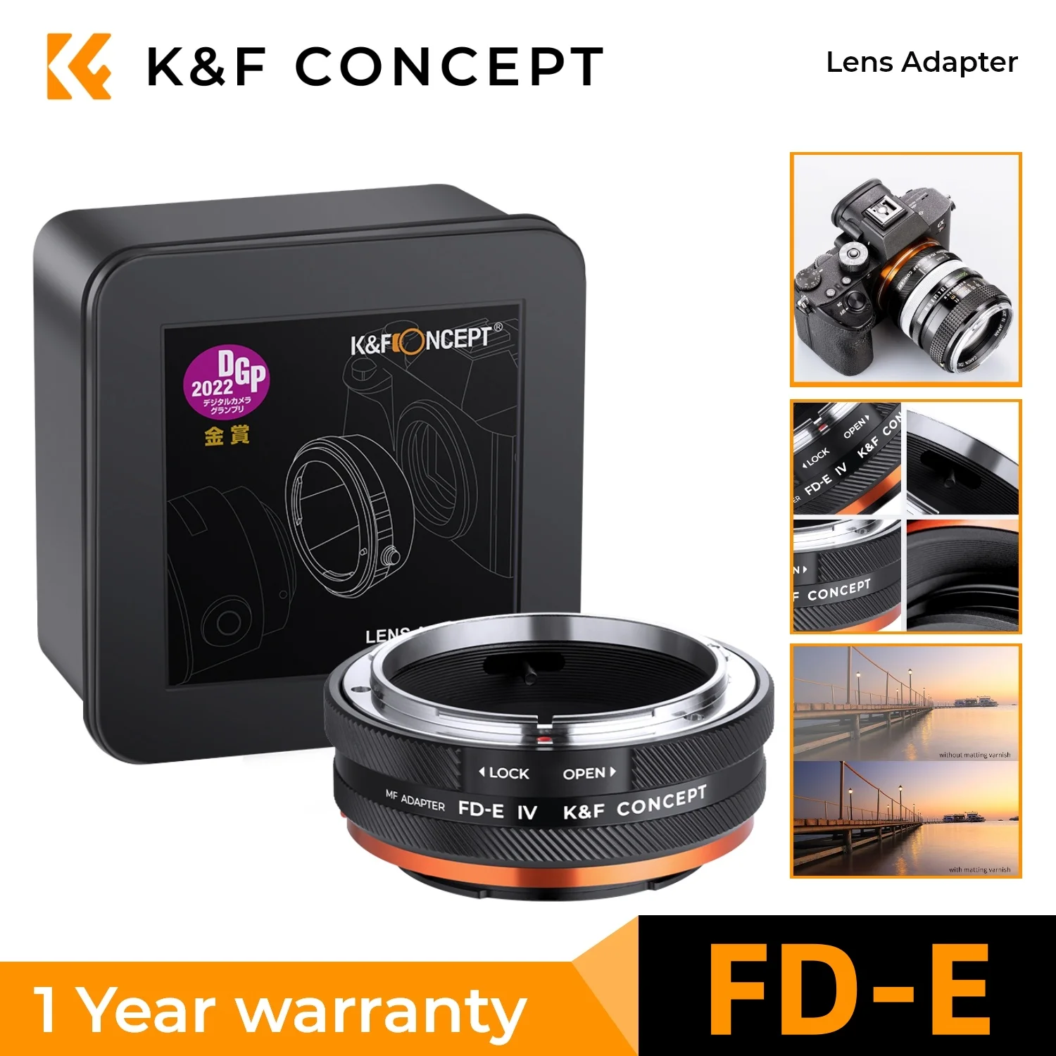 

Адаптер для объектива K&F CONCEPT FD на Nex E Pro для объективов Canon FD&FL 35 мм к камерам Sony NEX E, ручная фокусировка