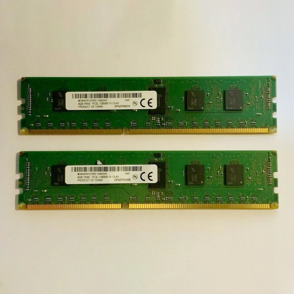 1 قطعة ل MT RAM 4GB 4G 1Rx8 PC3L-12800R DDR3L 1600 REG RDIMM خادم الذاكرة سريع السفينة عالية الجودة MT9KSF51272PZ-1G6E