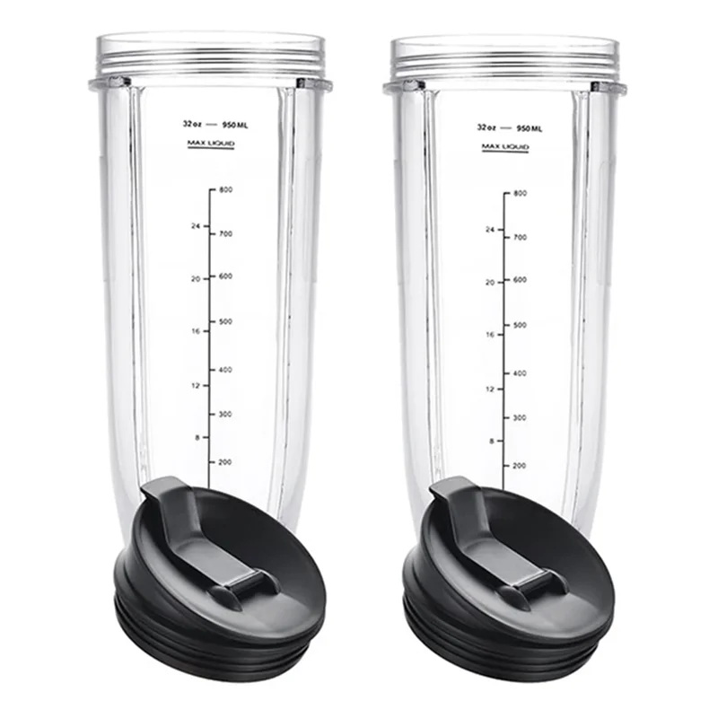 

A88E-For Ninja Auto IQ Series Blenders Compatible 32OZ Blender Cups Replacement With Seal Lids-BL480 Models