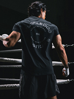 Muscle Dog 2025 Summer Sports short-sleeved men's breathable slimming training Suit Fitness running half-sleeved T-shirt Fashion