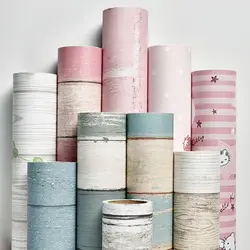 Wood Pattern Wall Sticker Waterproof Self Adhesive PVC Wallpapers Contact Paper Bedroom Wardrobe Furniture Renovate Stickers