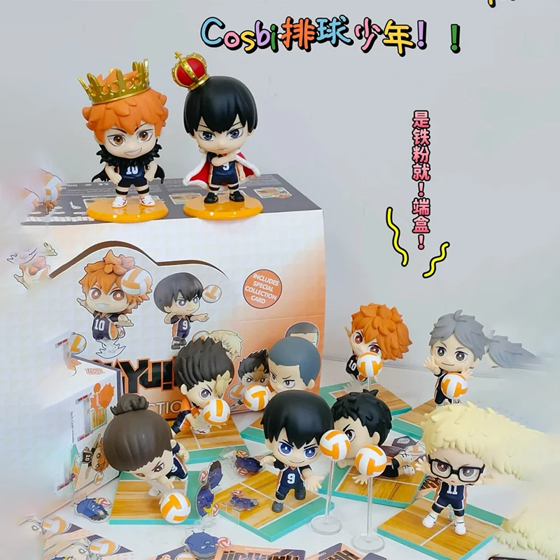 

Новые оригинальные горячие игрушки Haikyuu! Слепая коробка — значок Shoyo Hinata и мини-фигурка, модная коллекционная декоративная игрушка в подарок