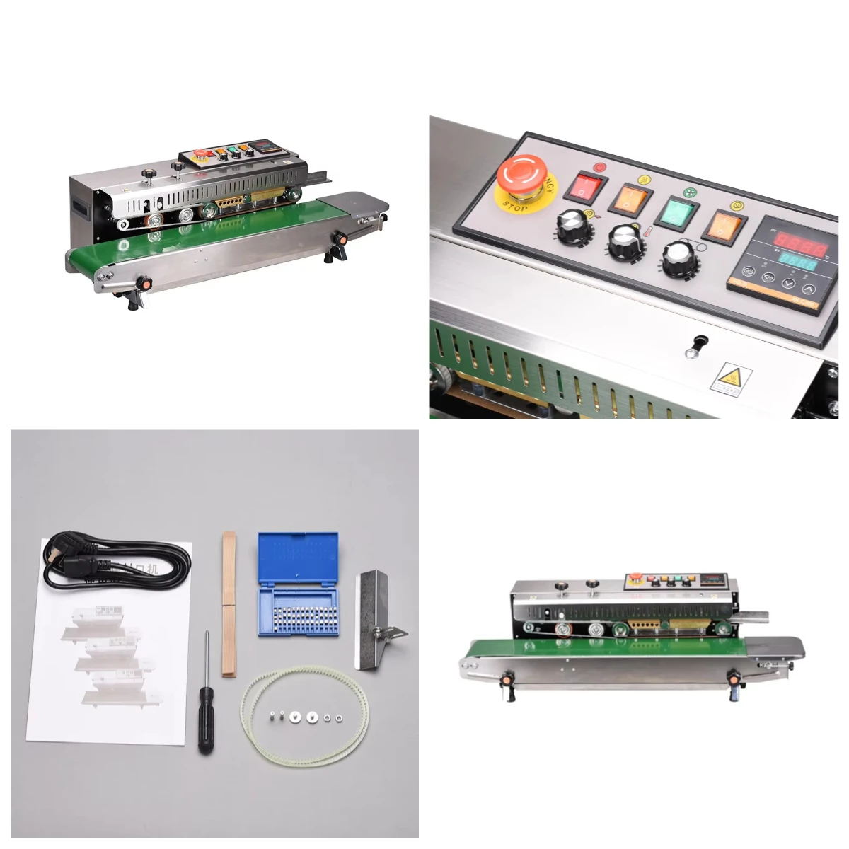 

STLFR-1000 Continuous Sealing Machine Commercial Plastic Bag Film Hot Melt Printing Stainless Steel Sealing Machine