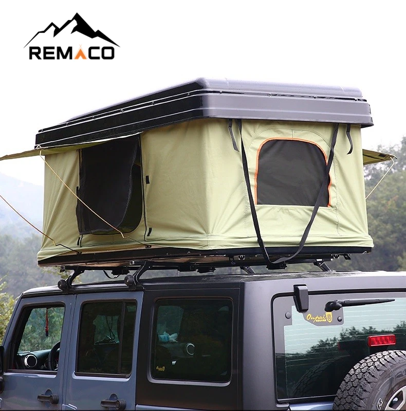 2024 Outdoor Large China Roof Top Tent Hard Shell Insulated Black 4 Season Pop Up Automatic Light Weight Car Roof Tents