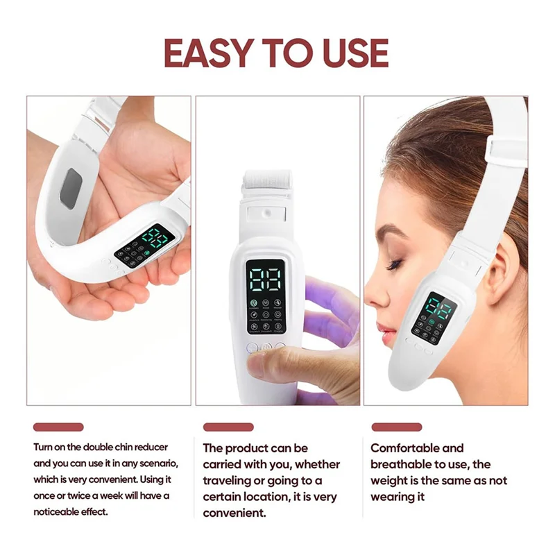 KEOL-Machine faciale électrique intelligente avec 8 Modes et 15 intensités réglables pour Double menton et Correction du visage en forme De V