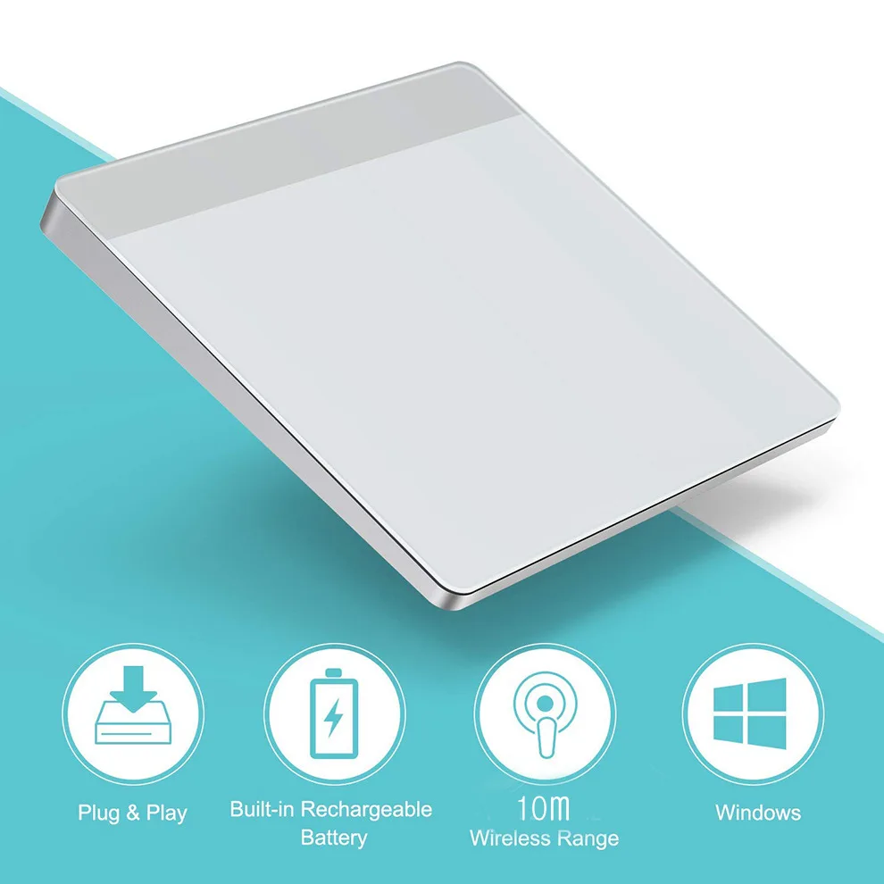 Imagem -02 - Kstop Trackpad sem Fio Gestos Recarregáveis Bluetooth Touchpad para Desktop Laptop pc Mac Windows Ios